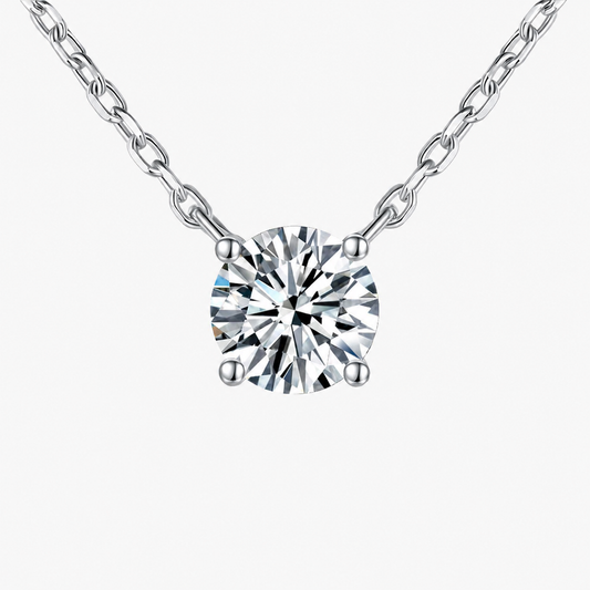 The Aurelia Solitaire Moissanite Necklace