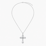 The Floris Cross Moissanite Necklace