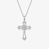 The Floris Cross Moissanite Necklace