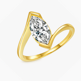 Sienna Marquise Bypass Moissanite Ring