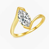 Sienna Marquise Bypass Moissanite Ring