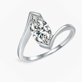 Sienna Marquise Bypass Moissanite Ring