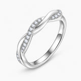 Twisted Vine Pavé Moissanite Band