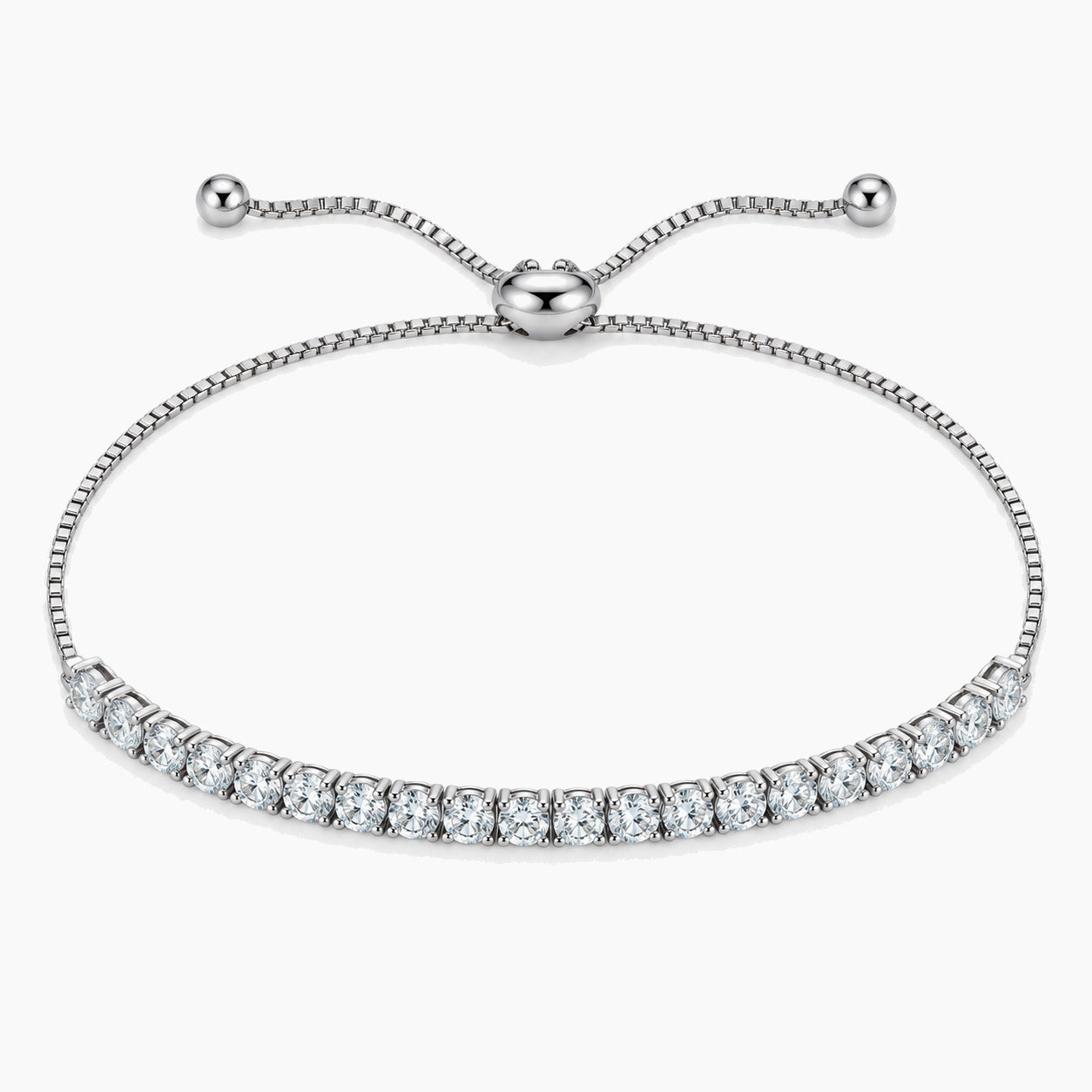 Adjustable Bolo Moissanite Tennis Bracelet