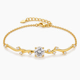 Vine Solitaire Moissanite Bracelet