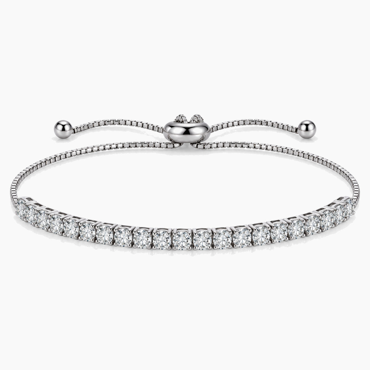 Adjustable Bolo Moissanite Tennis Bracelet