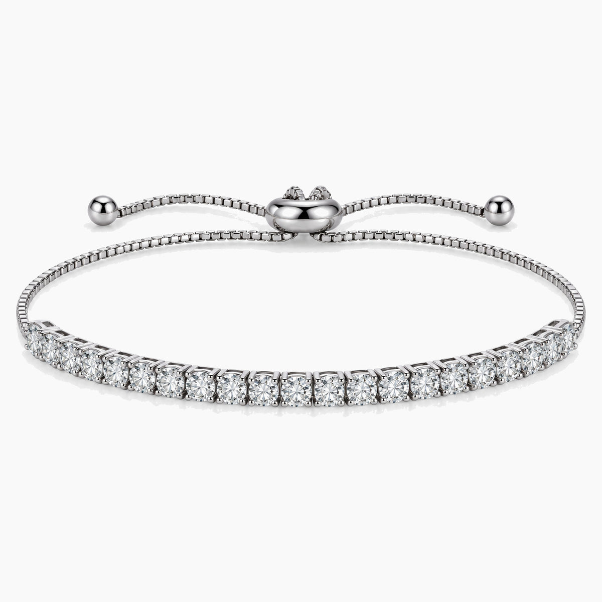 Adjustable Bolo Moissanite Tennis Bracelet