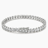 Geometric Bar Link Moissanite Bracelet