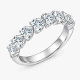 Heart Cut Half Eternity Moissanite Band