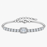 Faith Emerald Halo Moissanite Bracelet