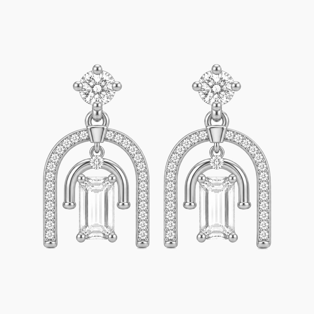 Crossing Multi-Cut Arch Drop Earrings