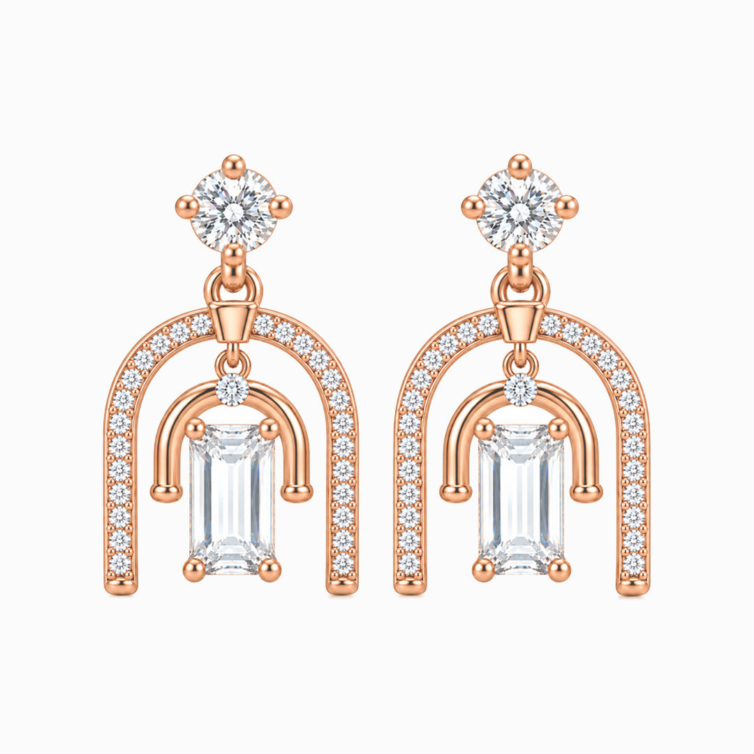 Crossing Multi-Cut Arch Drop Earrings