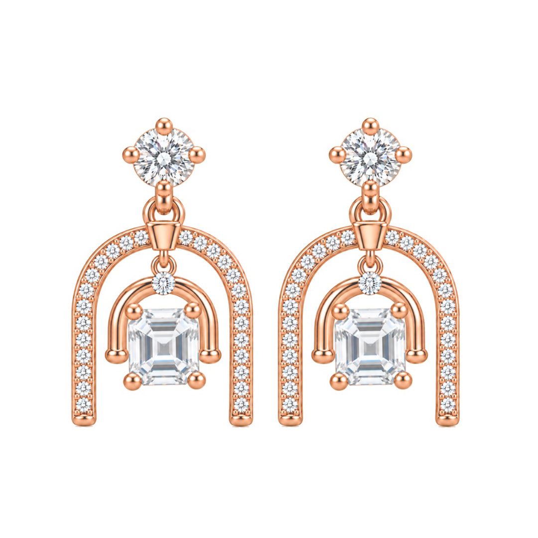 Crossing Multi-Cut Arch Drop Earrings