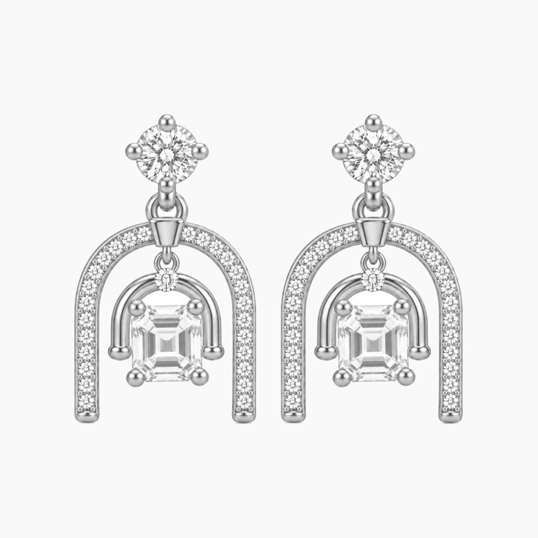 Crossing Multi-Cut Arch Drop Earrings