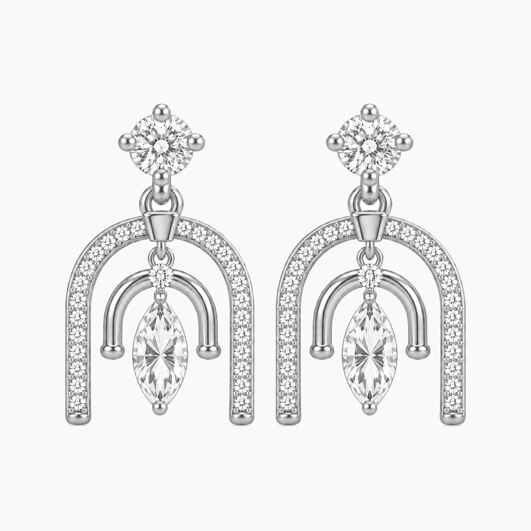 Crossing Multi-Cut Arch Drop Earrings