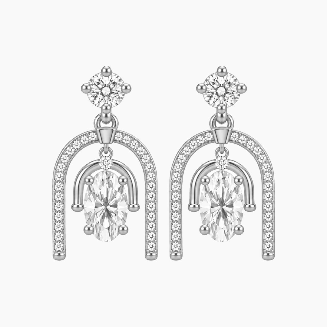Crossing Multi-Cut Arch Drop Earrings