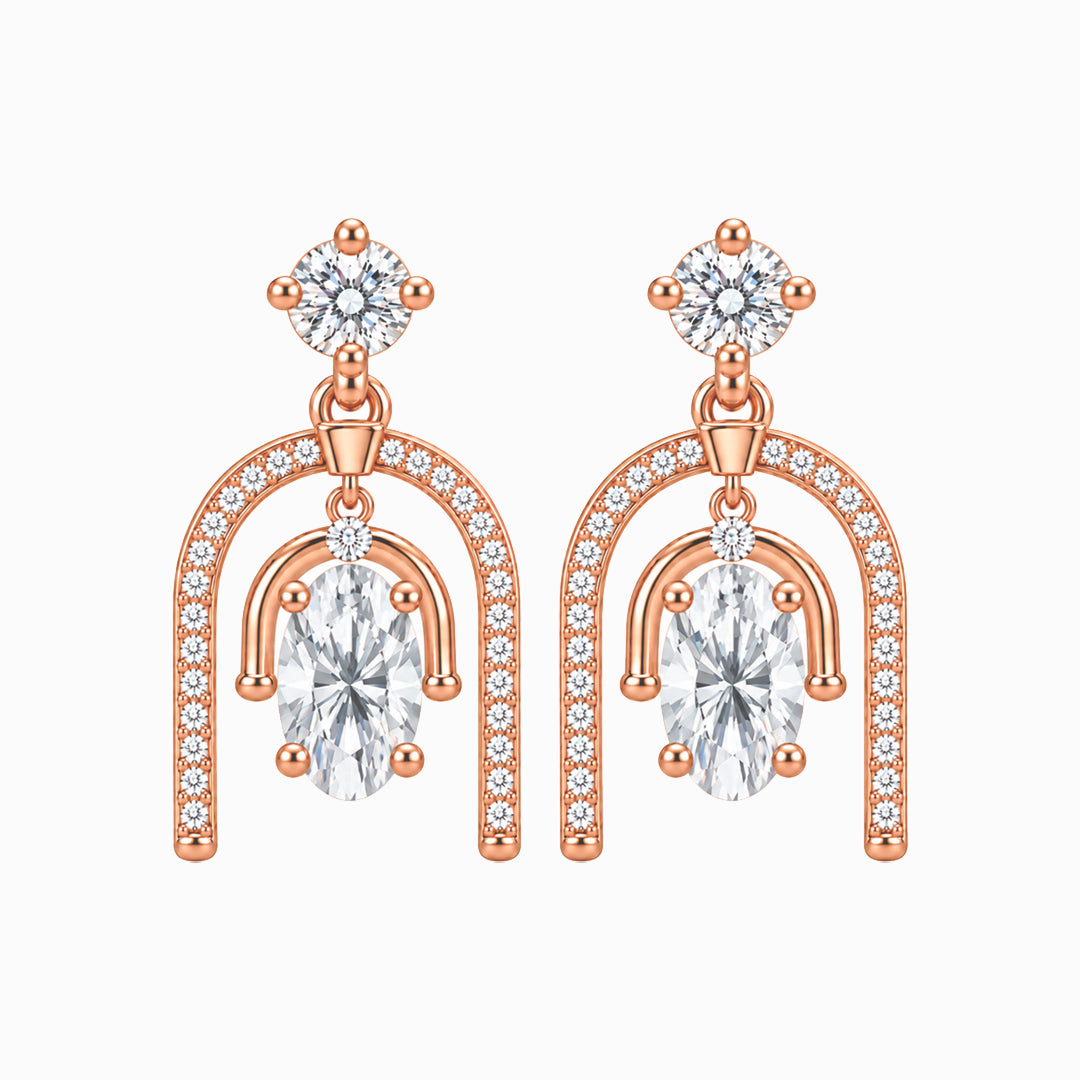 Crossing Multi-Cut Arch Drop Earrings