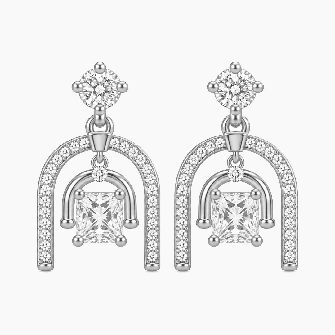 Crossing Multi-Cut Arch Drop Earrings