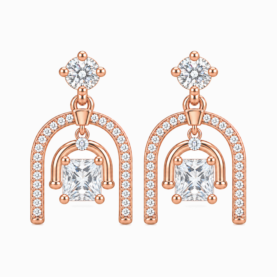 Crossing Multi-Cut Arch Drop Earrings