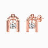 Roman Half Arch Double Arch Moissanite Stud Earrings