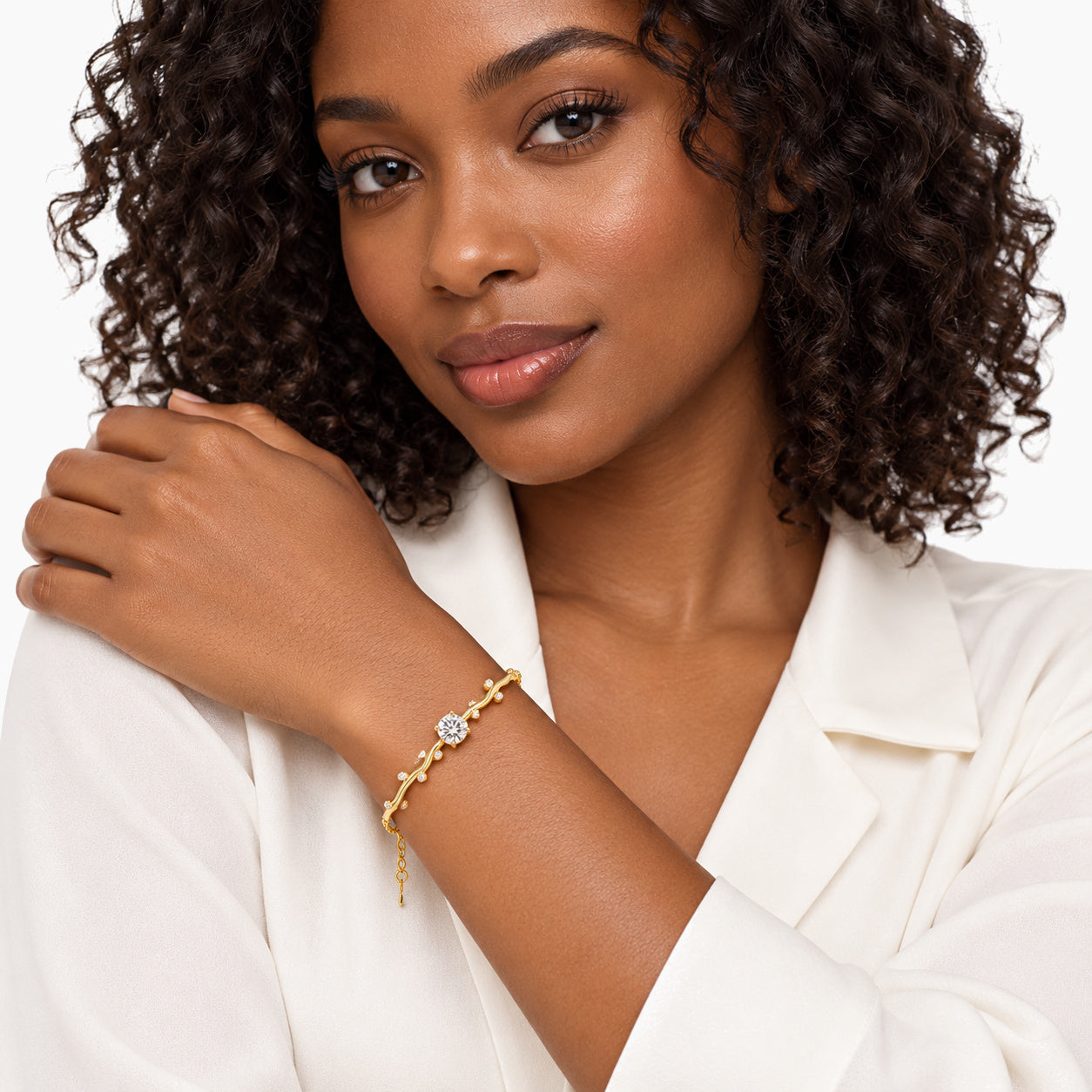 Vine Solitaire Moissanite Bracelet